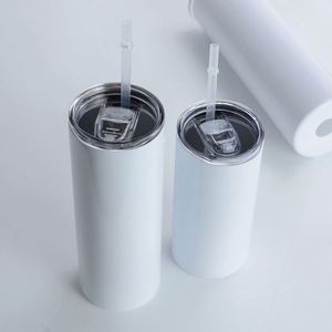 Gobelet isotherme en acier inoxydable fin pour bureau, 20oz/30oz – Cadeau d'affaires isolé sous vide avec couvercle et paille, vierges pour sublimation - Product Image 3