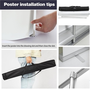 Tùy chỉnh Heavy-duty có thể thu vào Roll-up Banner Hợp kim nhôm cơ sở đứng độn Oxford túi bảo hiểm du lịch cơ quan thương mại hiển thị - Product Image 5