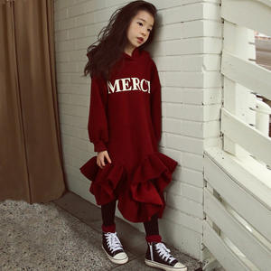 Vestidos de Invierno con Peplum de Último Diseño para Niñas, Vestido Largo al por Mayor del Mercado de China, Estilo Pasarela, para Niñas - Product Image 4