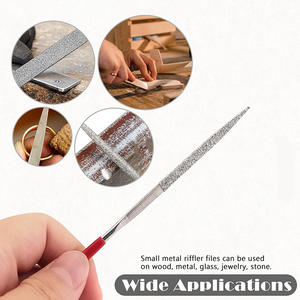 Pexmientas 10 cái 3x140mm mini Kim cương kim công cụ tập tin Guitar mài dao phím đàn kim cương tập tin - Product Image 4