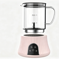 Mousseur à lait électrique 4-en-1 avec chauffe-lait chaud et froid, machine à faire des bulles, accessoire de café domestique