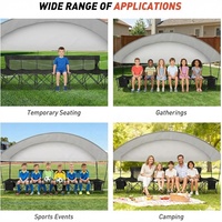 Banc de football portable avec auvent, banc d'équipe de football, 6 places avec sac, banc pliable pour les côtés du terrain, chaise pliante, 6 places pour le football