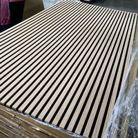 Panneau acoustique en bois lamellé de qualité supérieure, placage naturel, panneau mural acoustique, réduction du bruit, panneau absorbant le son pour projet commercial