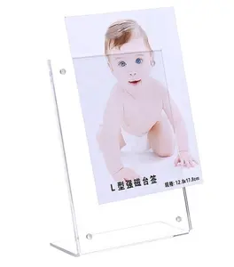 Acrylic Factory Custom Products Modern Instax Mini Acrylic Magnet Picture Frame 4 × 6インチL Shape Acrylic Photo Frame