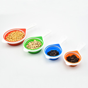 Foldable Silicone Measuring Cup And Spoon Set 4 Piece With Lid Baking Tools - Product Image 4