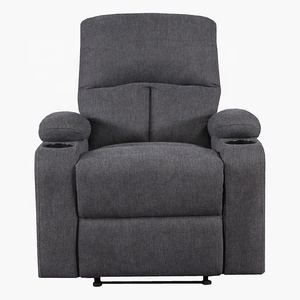 Canapé multifonctionnel gris, fauteuil de bureau pivotant à 360°, fauteuil inclinable manuel avec <span class=keywords><strong>2</strong></span> porte-gobelets - Product Image 2