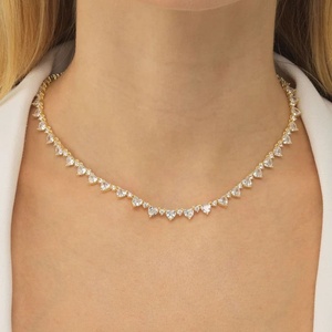 Collana Girocollo Classica alla Moda con Cuore in Zirconia Cubica, Regalo <span class=keywords><strong>di</strong></span> <span class=keywords><strong>San</strong></span> <span class=keywords><strong>Valentino</strong></span> per Fidanzata - Product Image 2