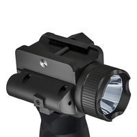 Aktivasi Cepat Strobe Beli Senter Berburu LED 2000 Lumen dengan Laser Biru, Pegangan Aluminium, Dapat Diisi Ulang, 10x Pembesar