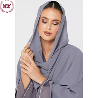 Manteau d'Hiver en Gros Saoudien Vêtement Nation de l'Islam Djellaba au Royaume-Uni Simple Plissée Marocaine Unie Abaya Pudique pour Femmes