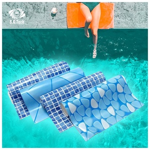 <span class=keywords><strong>Liner</strong></span> de <span class=keywords><strong>piscine</strong></span> en PVC bleu océan, résistant aux UV, renforcé par une feuille métallique, design mosaïque pour piscines pour enfants, durable et facile à installer - Product Image 1