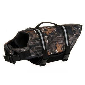 Jaket rompi pelampung binatang piaraan baju renang anjing bergaris reflektif kamuflase kualitas tinggi - Product Image 5