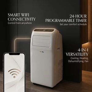 Climatiseur portable électrique 9000 BTU à refroidissement unique, réfrigérant R290, haute efficacité, unité mobile pour maison et bureau, Wi-Fi - Product Image 4