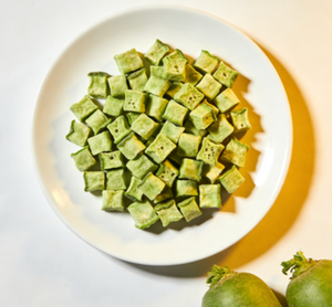Bulk wholesale freeze-dried green radish <b>cubes</b> from Chinese factory healthy dehydrated vegetable and fruit snack - Product Image 3