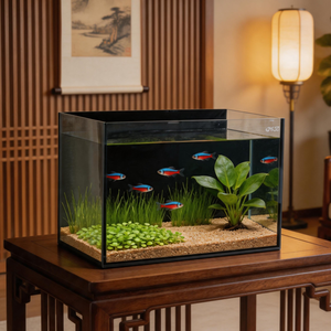 Aquarium en verre écologique populaire avec système de filtration arrière et aménagement paysager pour l'affichage en centre commercial - Product Image 1