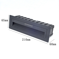 Lampes LED rectangulaires 24V 110V 220V avec boîtier en aluminium 3000K 4000K 6000K 8W pour escaliers