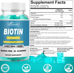 Biocaro prezzo all'ingrosso Private Label vitamine integratore biotina Gummies orsetto gommoso per la crescita dei <span class=keywords><strong>capelli</strong></span> - Product Image 2