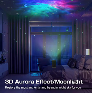 Lámpara de Ambiente de Nebulosa Colorida LED Giratoria con Efecto de Agua Ondulante, Proyector de Cielo Estrellado para Hoteles Modernos - Product Image 6