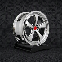 Velg Chrome Merah Custom 2-Piece Forged 17-24 Inch 5x112 5x114.3 5x120 untuk Toyota Celsior Nissan Cedric Honda Legend