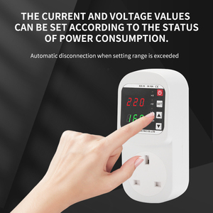 Ayarlanabilir 16A otomatik voltaj akım koruyucu soket güç dalgalanma koruyucusu İngiliz AC 220V endüstriyel güney afrika için ab - Product Image 3