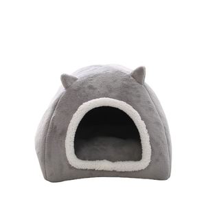 Nouvelle maison pour chat confortable et tendance pour l'hiver, style dessin animé, en coton chaud et coupe-vent, lit pour chat - Product Image 2