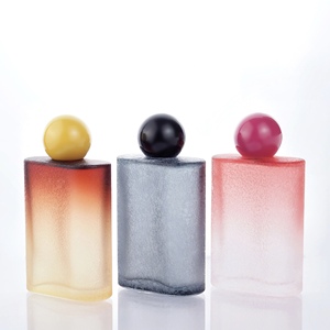 <span class=keywords><strong>100ml</strong></span> vết nứt Băng mờ Thiết kế chai nước hoa thủy tinh tùy chỉnh vuông phẳng với vỏ nhôm phun Bơm chất lượng bao bì thủy tinh - Product Image 6