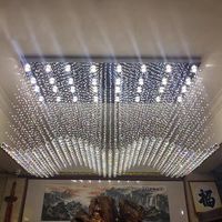 Lustre moderne en cristal suspendu pour intérieur, fabrication professionnelle, personnalisable, LED, pour hôtel, hall, villa, restaurant, supermarché