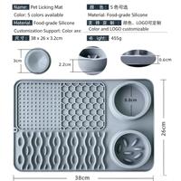 Gamelle multifonctionnelle en silicone pour chats et chiens – Antidérapante, anti-fuite, alimentation lente, 1000 ml, tapis de léchage portable