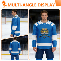 Jersey de Portero de Hockey de Chicago, Unisex, Personalizable con Nombre y Número del Jugador, Ropa Deportiva Resistente para Adultos, Impresión Personalizada con Nombre del Equipo OEM