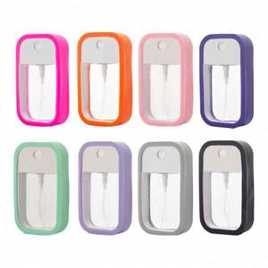 Lujoso pulverizador de tarjeta de crédito recargable de plástico vacío personalizado para crema de cuidado de la piel con alcohol, con llavero y serigrafía. - Product Image 1