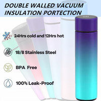 Grosir murah portabel 304 Food Grade Stainless Steel pintar Thermal botol air saya Display LED Digital untuk berkemah
