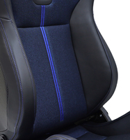 Sièges de course automobile universels réglables en PVC noir JBR1039RM pour adultes, adaptés aux fourgonnettes