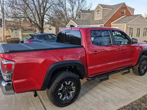 アルミ合金ハード折りたたみ式ピックアップトラックベッドカバーキットハード三つ折りトノーカバートヨタタコマ用5ft/<span class=keywords><strong>6ft</strong></span> - Product Image 3