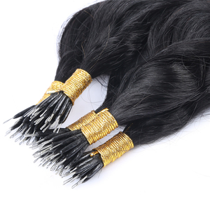 Extensiones de Cabello con Punta Nano de Alta Calidad de Fábrica, Cabello Humano Virgen Remy con Ondas Profundas, Cabello Brasileño Sin Procesar 10A - Product Image 2