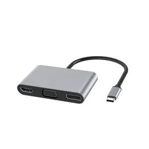 USB C Dock MST DP HDTV Thunderbolt 4 Vier Anzeigenadapter-Hub USB Typ C Laptop Docking Station für Lenovo ThinkPad Dell ASUS LG
