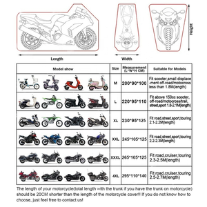 Housse de protection universelle en polyester Oxford imperméable et anti-poussière pour l'extérieur/étui de protection solaire/housse de moto - Product Image 5