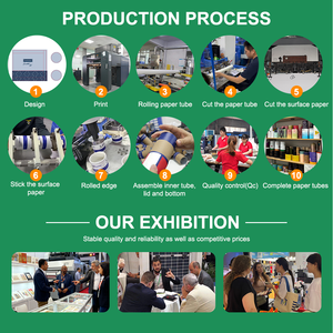 Botol kertas silinder suplemen produk nutrisi Biodegradable Logo kustom kualitas makanan - Product Image 6