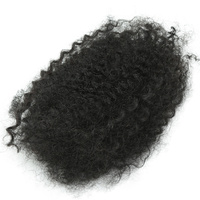 Vente Chaude en Gros Cheveux Brésiliens Crépus Afro Bouclés, Cheveux Noirs Naturels en Vrac Bon Marché, Cheveux Humains de Haute Qualité