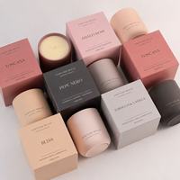 Bougie parfumée de luxe avec logo privé, parfum personnalisé, pots en céramique, bougie en cire de soja parfumée
