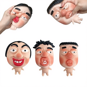 Juguete Antiestrés de Silicona TPR para Niños, Divertido y Feo, con Cara de Cabeza Grande y Labios Grandes, Juguete para Apretar Espinillas - Product Image 3