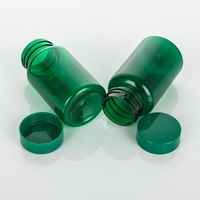 Bouteilles en plastique PET pour capsules de vitamines, médicaments et compléments alimentaires, vert bleu, 75 ml, 100 ml, 120 ml, 150 ml, 200 ml, 250 ml, 300 ml