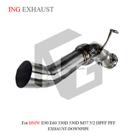 Tuyau de descente d'échappement ING pour BMW E90 E60 330D 530D M57 N2 DPFF PFF système de tuyaux de course d'échappement automatique accessoires de voiture