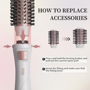 <strong>DSP</strong> 2 in 1 Rotating Hot Air Styler Hair Dryer Brush Set Straightener <strong>Comb</strong> Electric Blow Dryer Rotating Hair Brush Roller Styler - Product Image 2