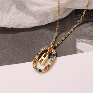 IGH uality 925 Sterling ililver ninitial etter eckashion IRCON irir925 ililver 26 Alphabet orant eckecklace For IFT - Product Image 4