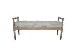 HL100 francés antiguo clásico Albert tallado Banco tela reposabrazos sofá otomano madera maciza Lino copetudo tapizado <span class=keywords><strong>cama</strong></span> extremo taburete - Product Image 3