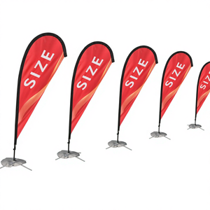 Wholesale Customized Racing Competition Tear Drop Beach Feather Flag for Outdoor Advertising Promotional Flags Banners Trade