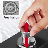 Évier de cuisine à double cuve de luxe personnalisé en usine Évier de cuisine multifonction moderne en acier inoxydable avec robinet