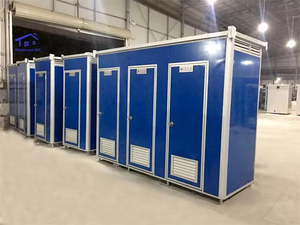 Nouvelles toilettes publiques préfabriquées portables, toilettes de salle de bain, toilettes mobiles en acier d'extérieur avec salle de douche - Product Image 4