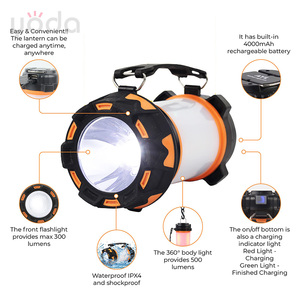 6 modos 3600mAh uso bidireccional gancho colgante ABS cuerpo recargable LED linterna de Camping para senderismo pesca huracanes - Product Image 3