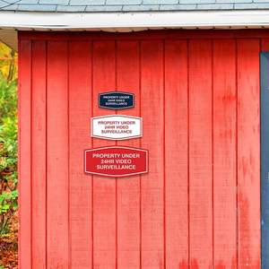 Sleek 24HR Video Property Stickers, marcadores <span class=keywords><strong>de</strong></span> seguridad para residencias, almacenes, garajes, locales comerciales - Product Image 5