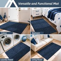 Entrée intérieure 20*32 pouces tapis de porte absorbant antidérapant profil bas tapis d'entrée trappeur tapis lavable pour porte d'entrée